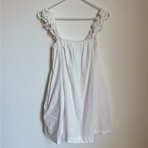 LPA Revolve White Ruffle Strap Dress